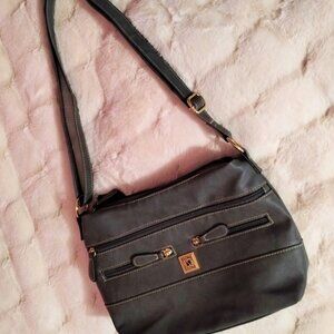 Stone & Co Granite Leather Boat Bottom Cross Body Bag